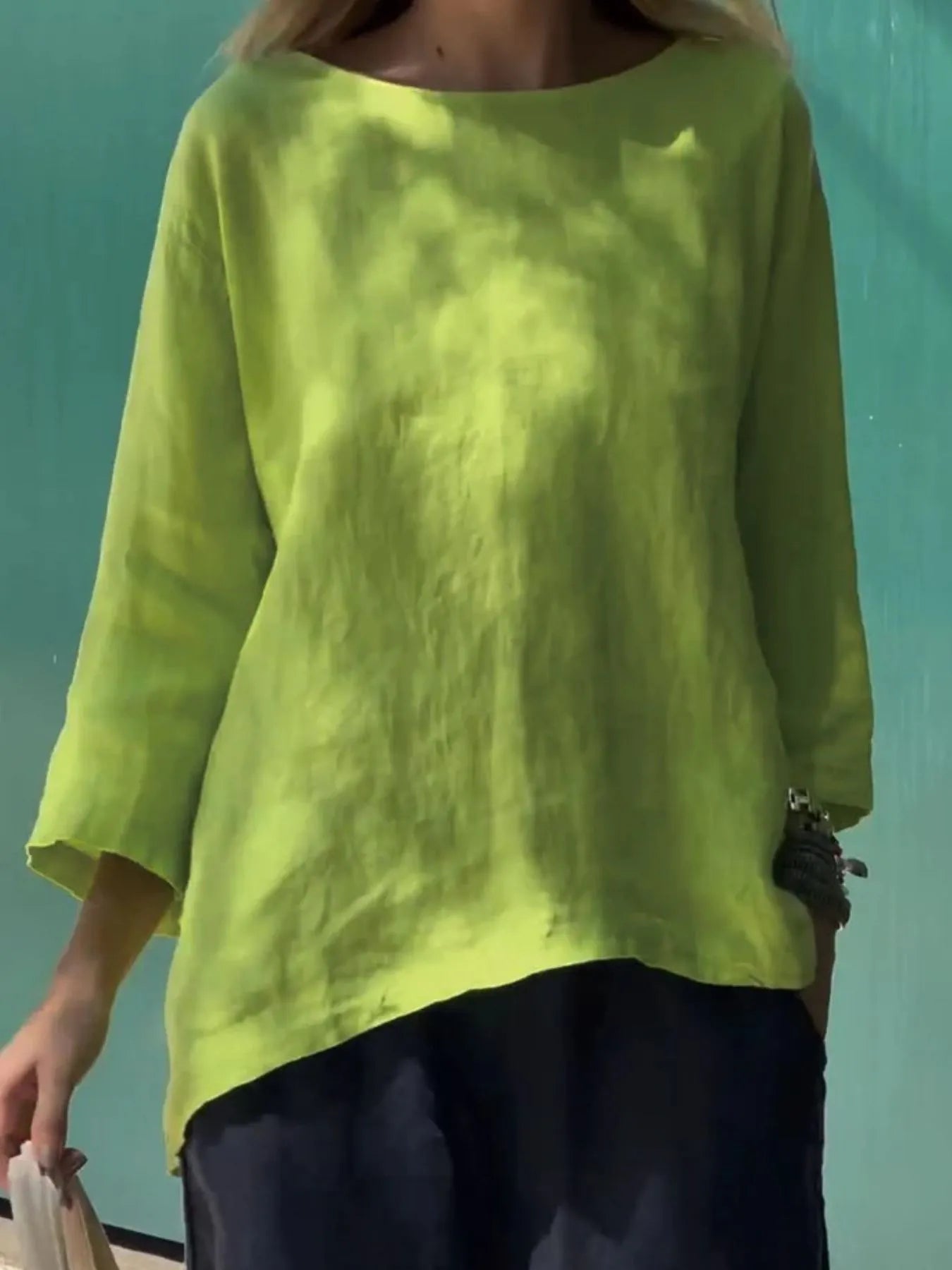 Long chic blouse for women -1