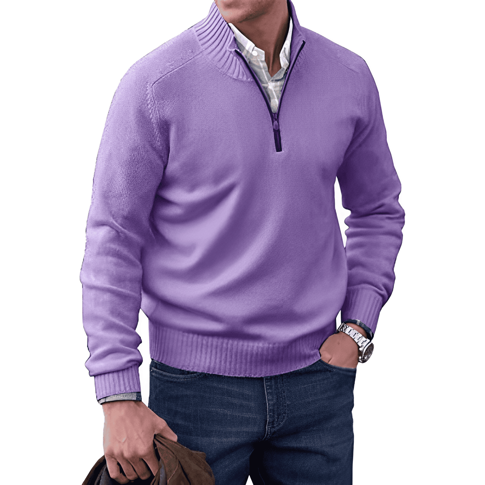 Quart slide sweater for men | Calvin -5