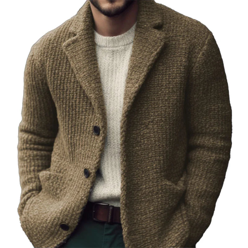 Men’s regular-fit button-up cardigan for men | Derek -3