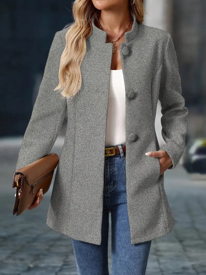 Elegant refined coat for women | Structured cut -6