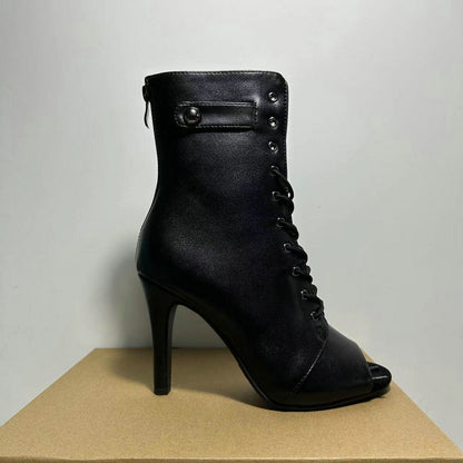Lace-up heeled tops boots for women | Kendrick -2