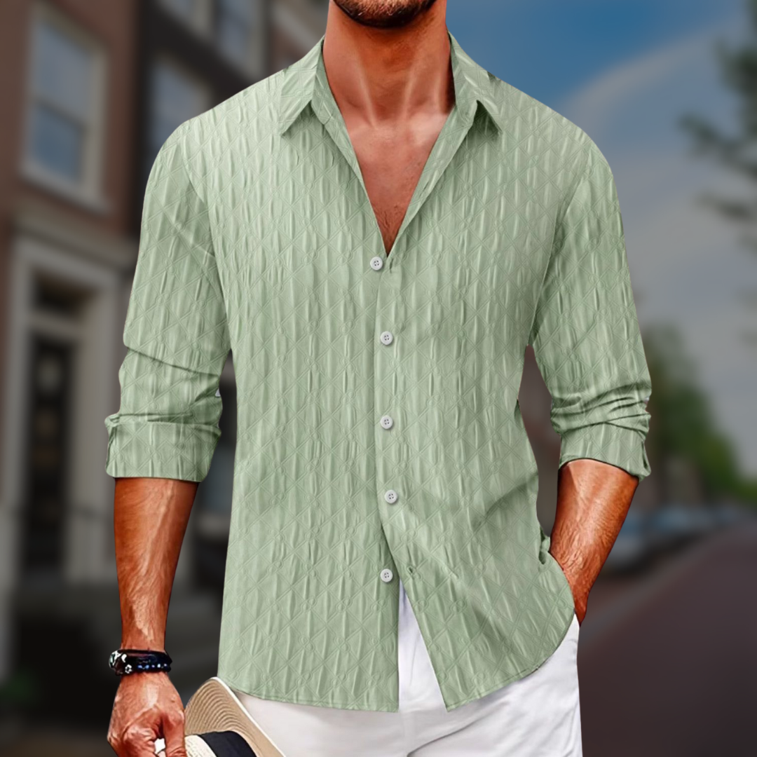 Up long-sleeve shirt for men -7