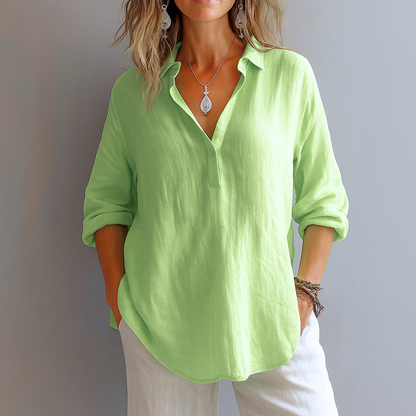 Elegant v-neckline blouse for women | Elodie -3