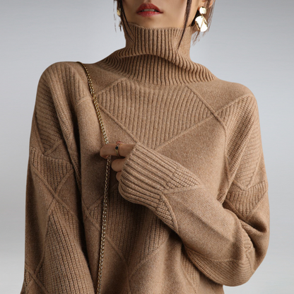 Soft turtleneck sweater for women | Seraphine -3