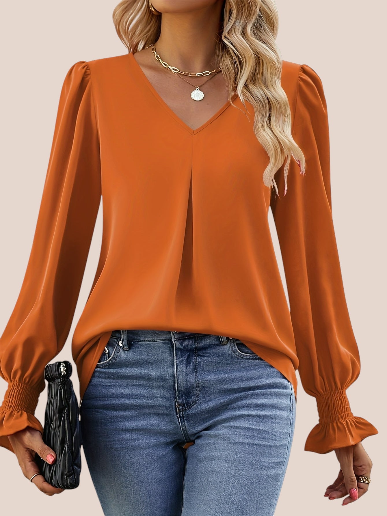 Elegant long-sleeve shirt for women | Lia -1