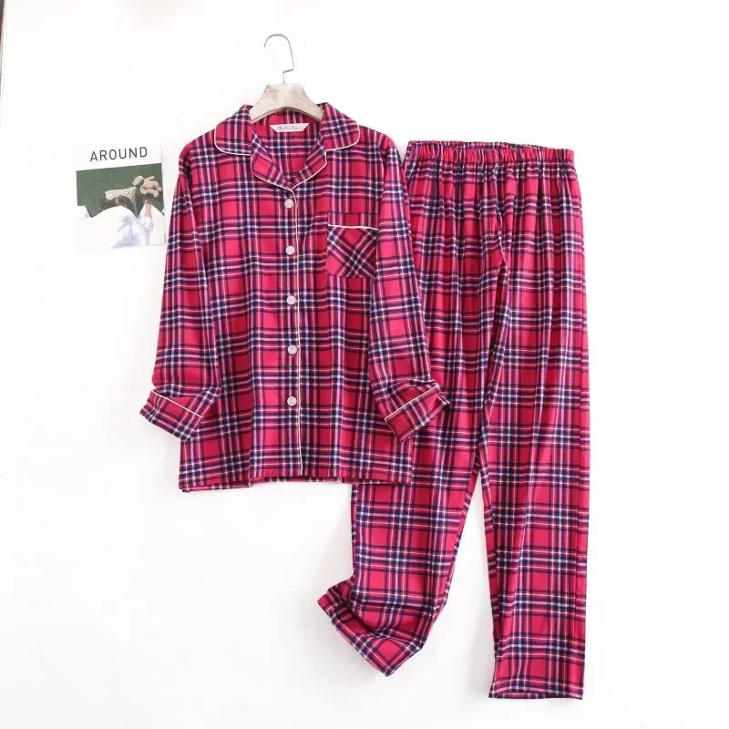 Pyjamas checked cotton set for women | Ovelia -3