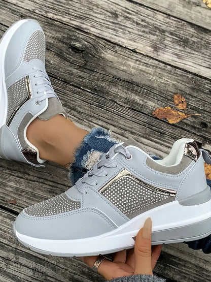 Wedges lace-up sneakers for women -8