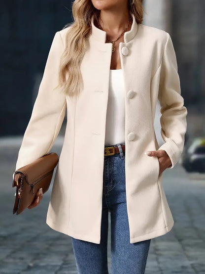 Elegant refined coat for women | Structured cut -5