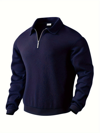 Refined zip-up quart tour sweater for men | Elliot -3