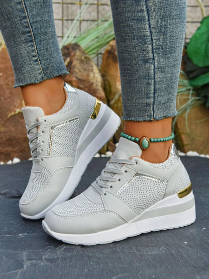 Walking shoes sport mesh breathable sneakers for women | Elune -4