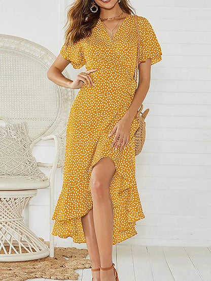 Maxi flowy dress for women | Aliana -4