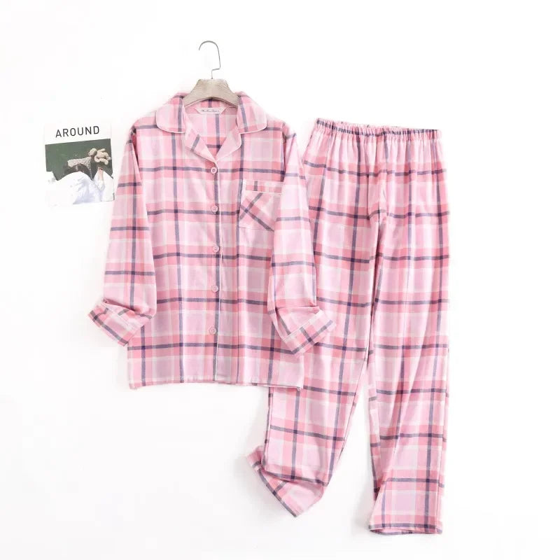 Pyjamas checked cotton set for women | Ovelia -7