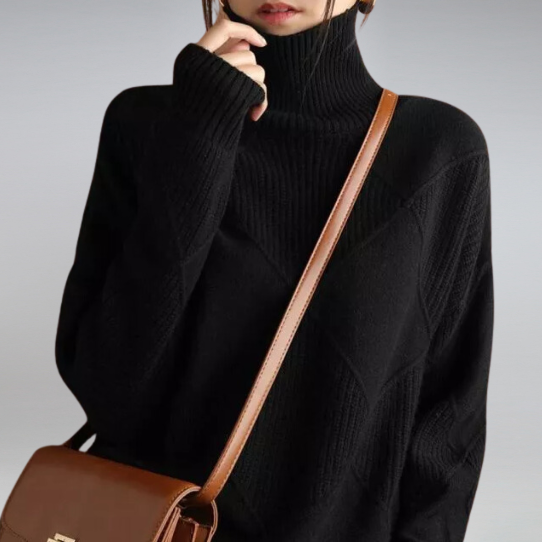 Soft turtleneck sweater for women | Seraphine -6