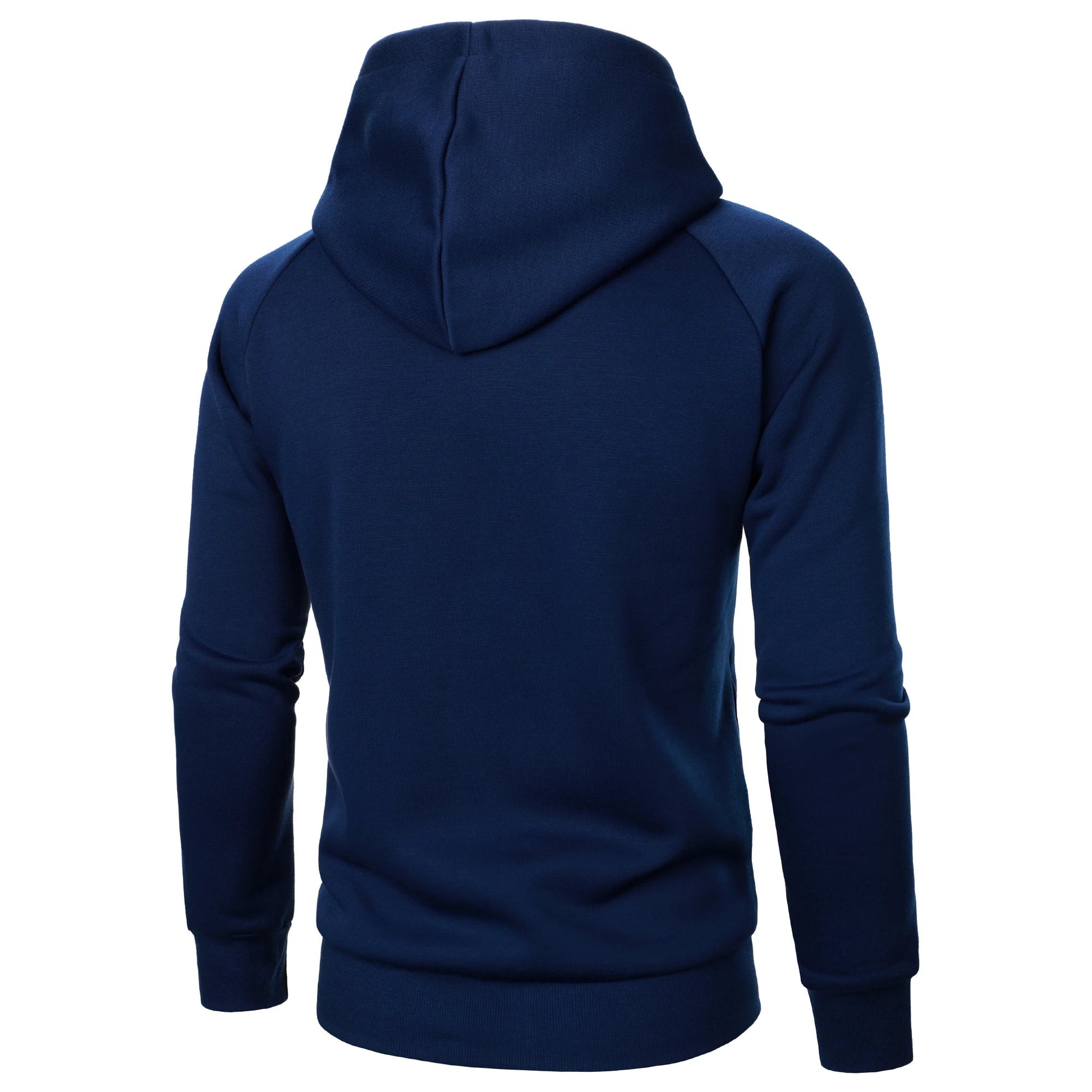 Asymmetric zip sculpted crossover hood hoodie for men | Kaelen -8