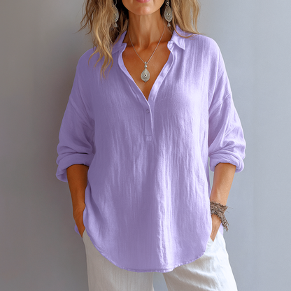 Elegant v-neckline blouse for women | Elodie -4