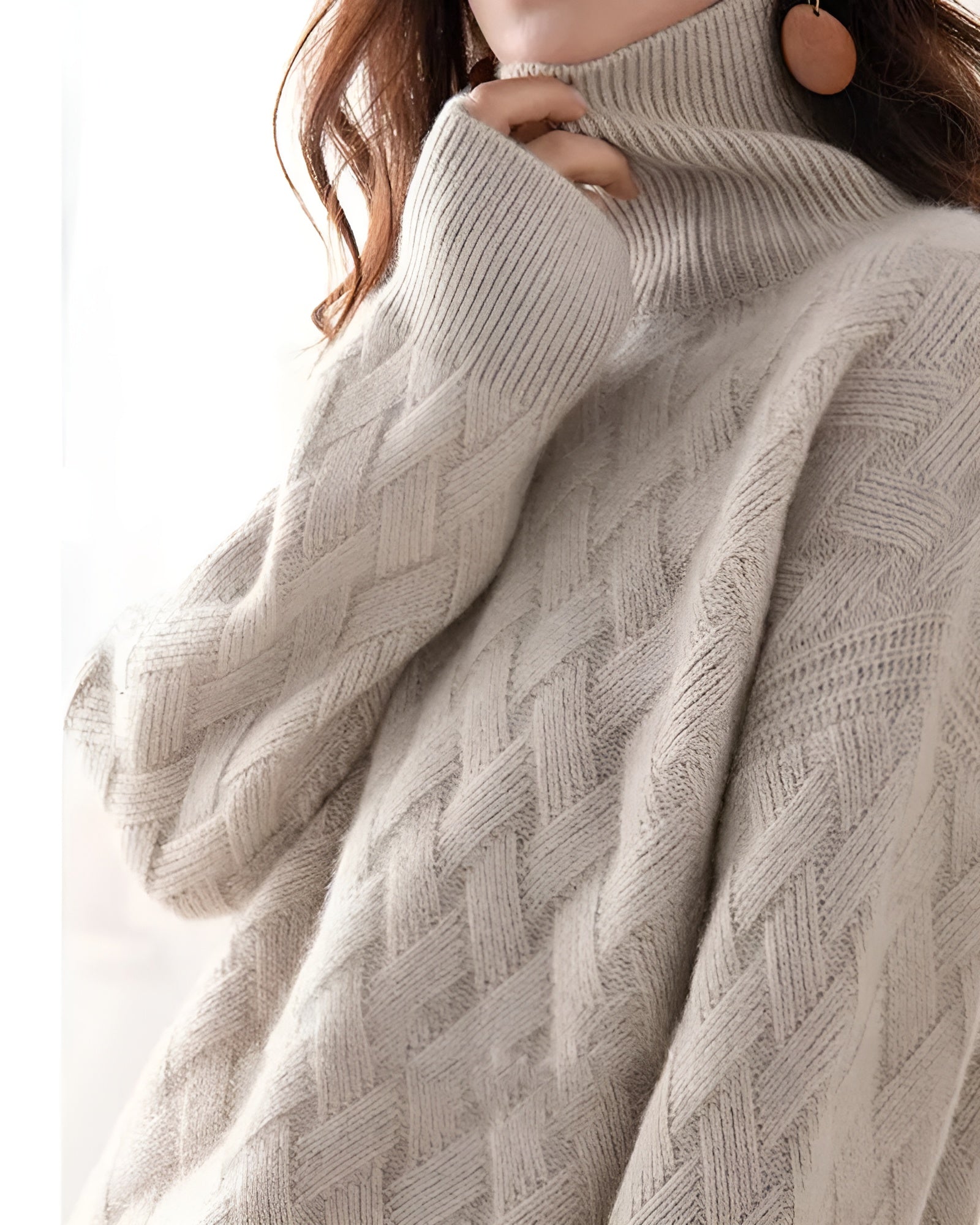 Sweater oversized turtleneck for women | Alara -1