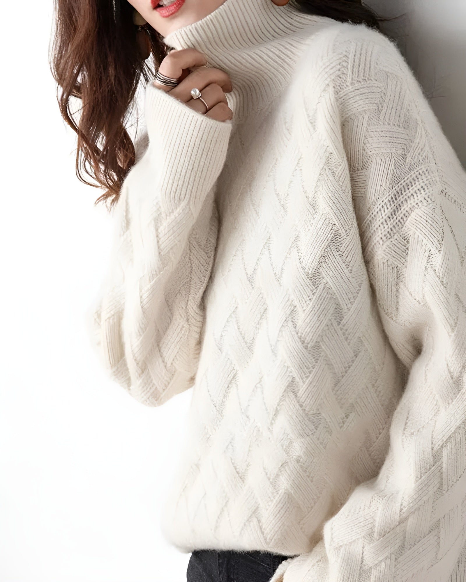 Sweater oversized turtleneck for women | Alara -4
