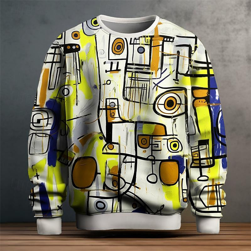 Inspired patterned sweater for men | Art -3