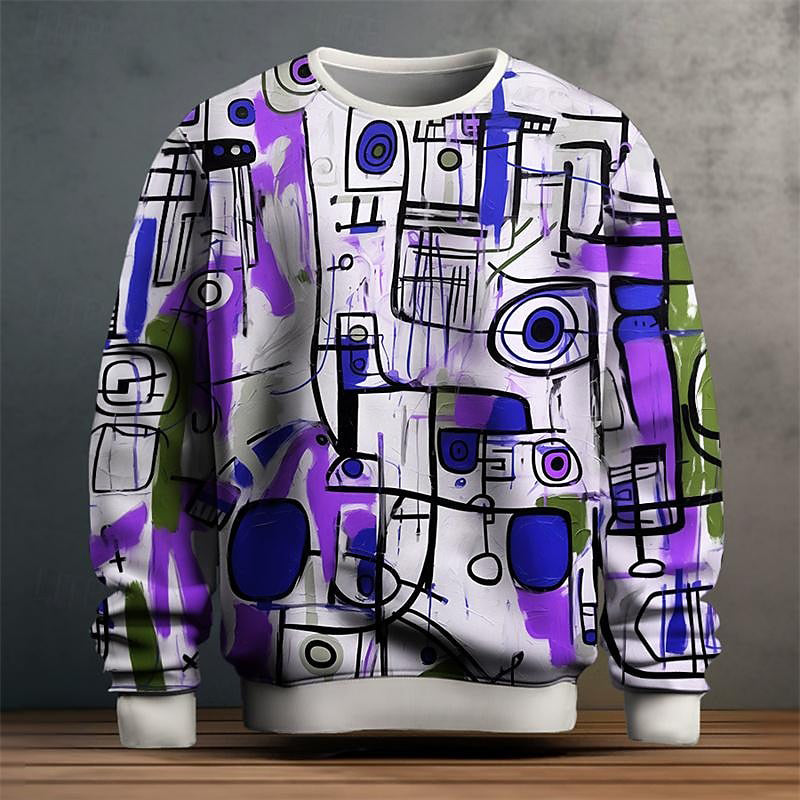 Inspired patterned sweater for men | Art -5