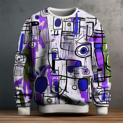 Inspired patterned sweater for men | Art -5