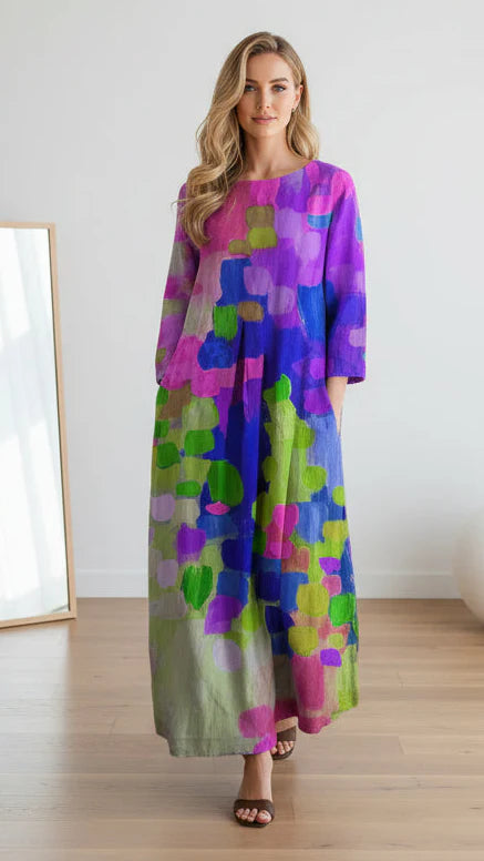 Floral summer flared fit dress for women | Mariselle -1