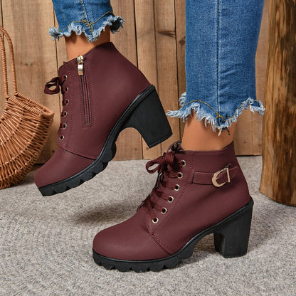 Jasmine heeled ankle bloc boots for women -4