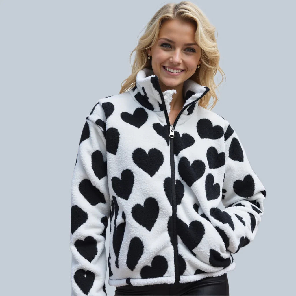 Reversible shape heart jacket for women | Elenya -1