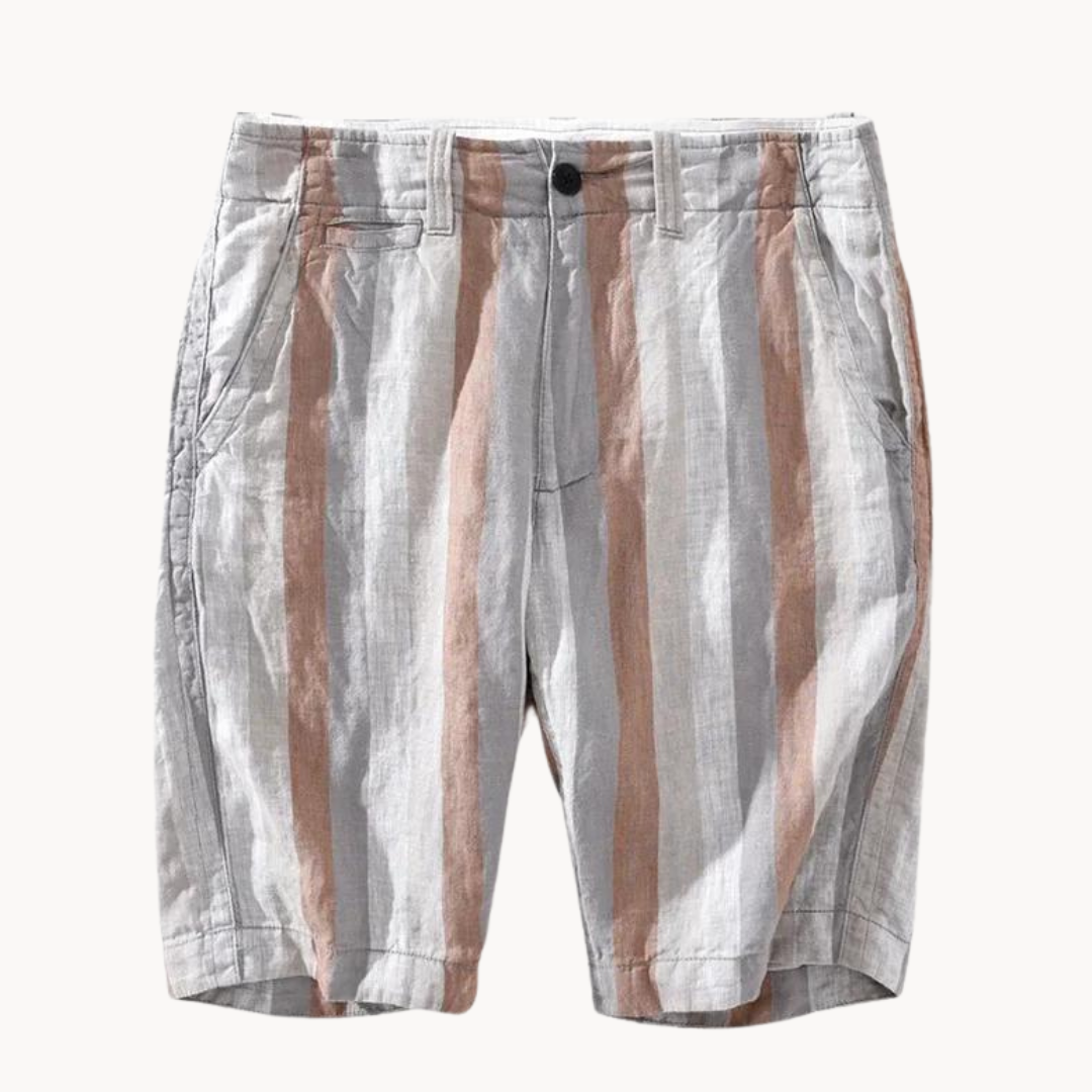 Casual linen shorts for men | Leon -3