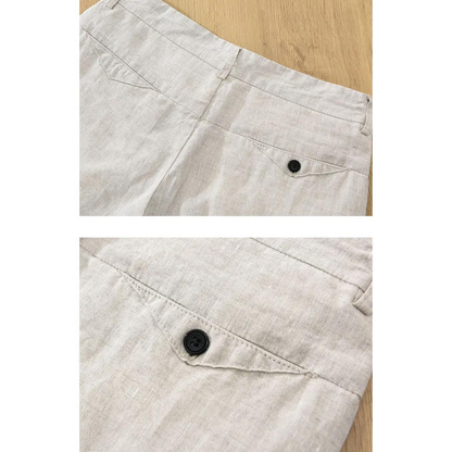Casual linen shorts for men | Myron -9