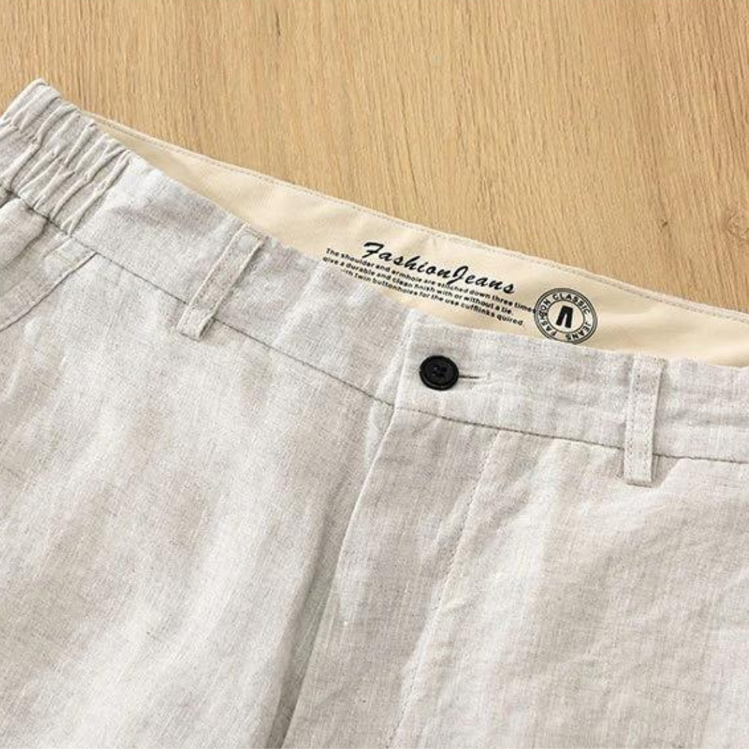 Casual linen shorts for men | Myron -6