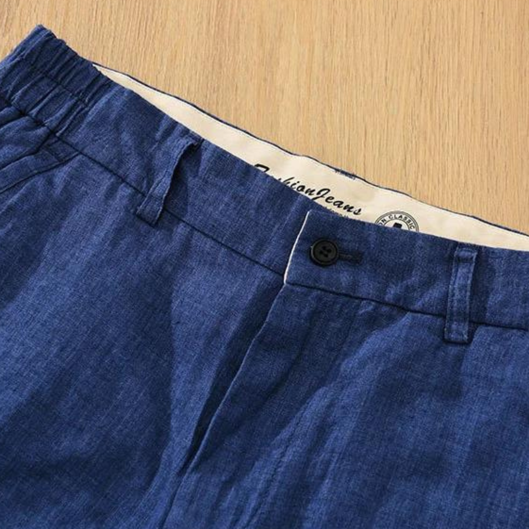 Casual linen shorts for men | Myron -14