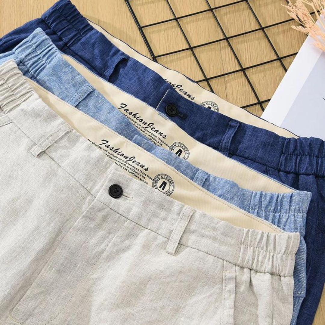 Casual linen shorts for men | Myron -11
