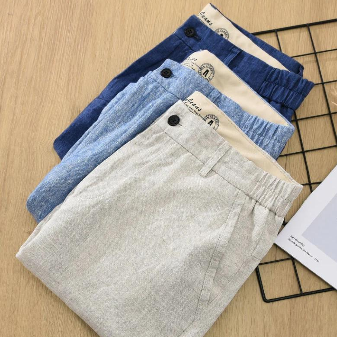 Casual linen shorts for men | Myron -7