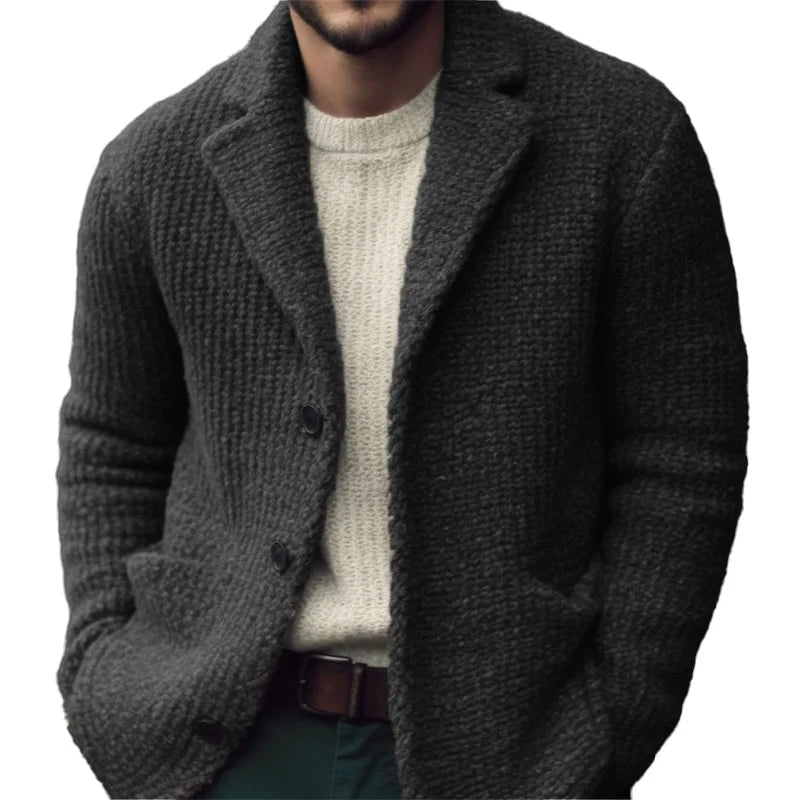 Men’s regular-fit button-up cardigan for men | Derek -2
