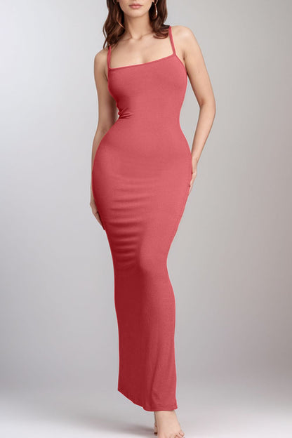 Maxi sleeveless basic bae effect dress for women -11