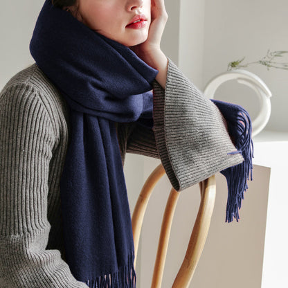Winter oversized fringe scarf for women | Xiara -4