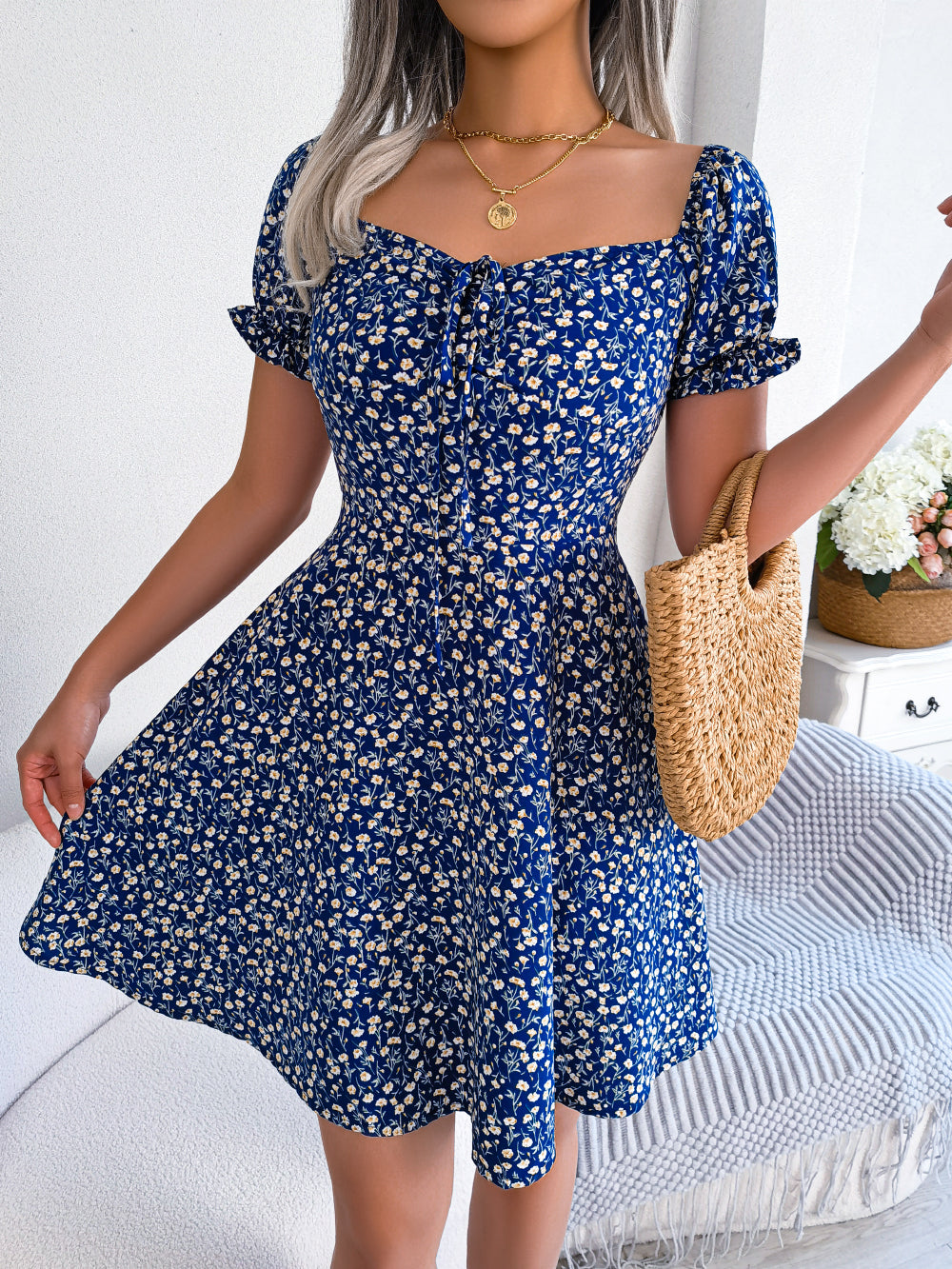 Elegant mini-summer dress for women | Kinsley -3