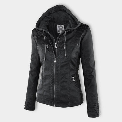 Cosy soft cardigan for women | Leather elegant -4
