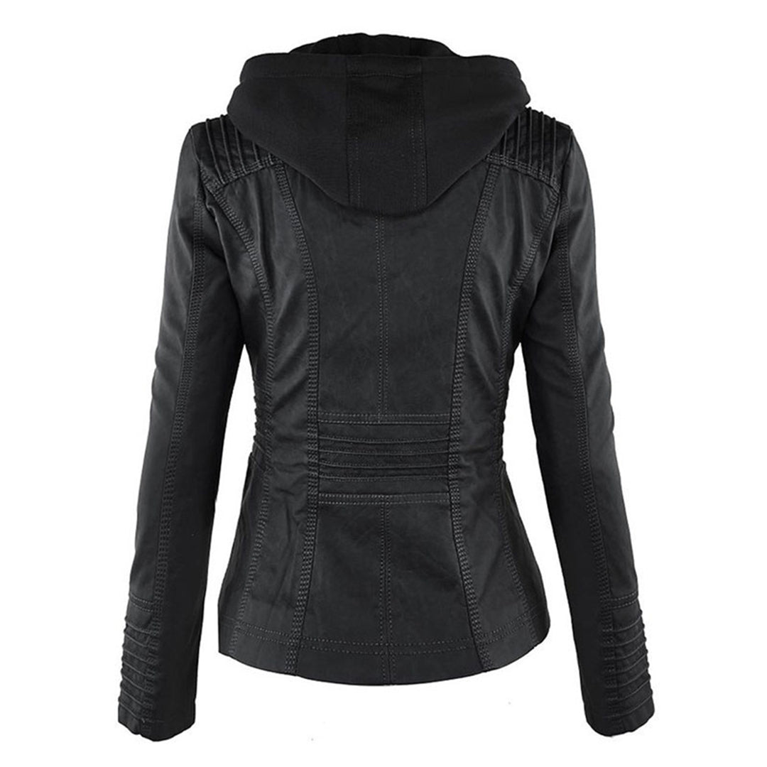 Cosy soft cardigan for women | Leather elegant -5