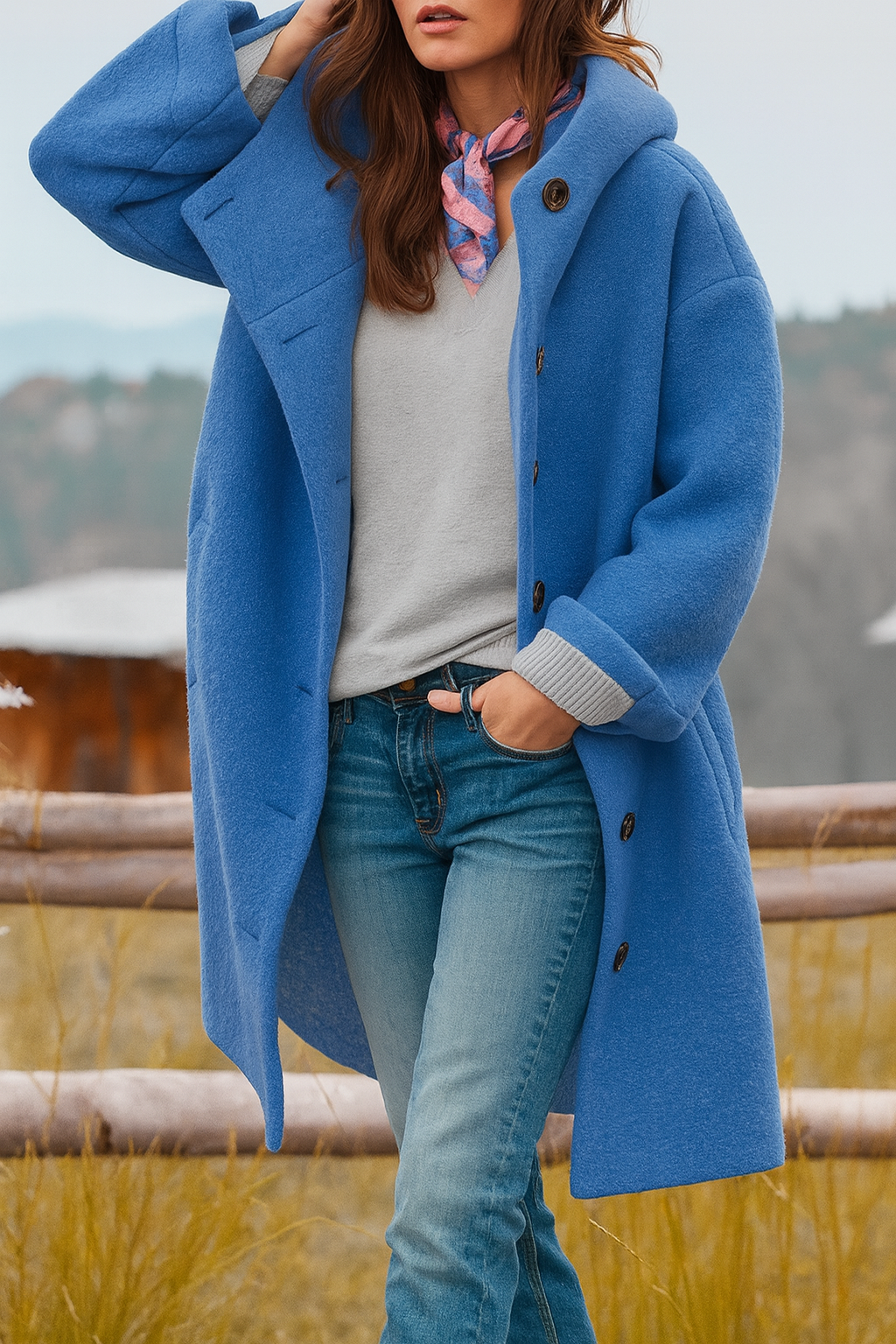 Casual elegant coat for women | Mid-thigh -4