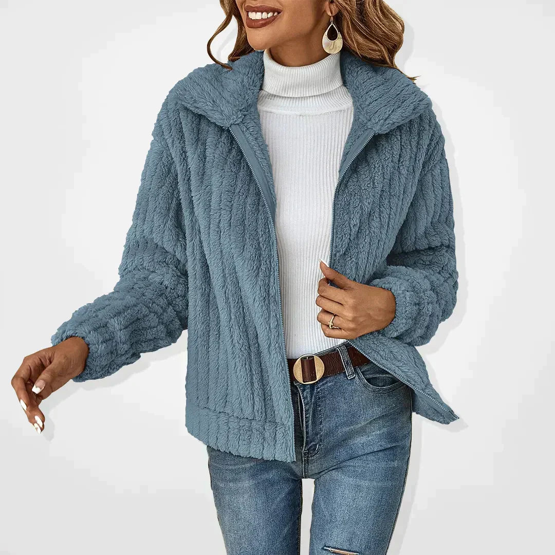 Plush casual cardigan for women | Nyla -3