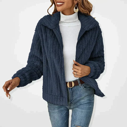 Plush casual cardigan for women | Nyla -2