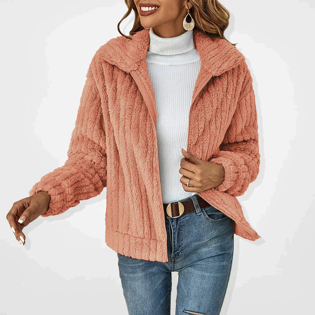 Plush casual cardigan for women | Nyla -4