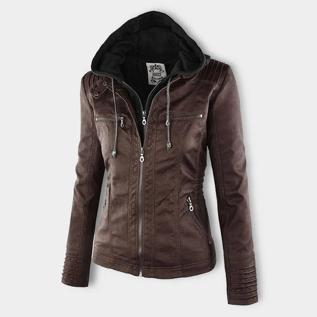 Cosy soft cardigan for women | Leather elegant -6