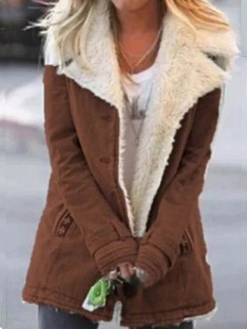 Winter warm collar lined jacket for women | Leah -7