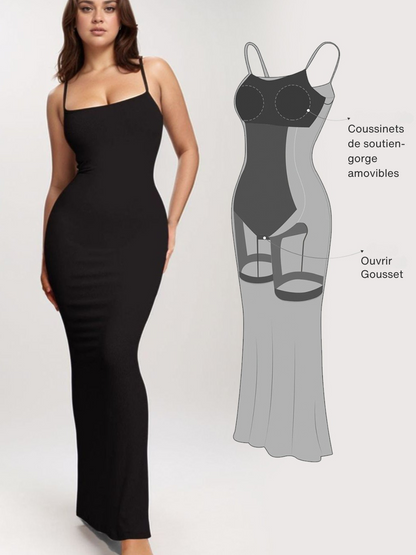 Maxi sleeveless basic bae effect dress for women -1