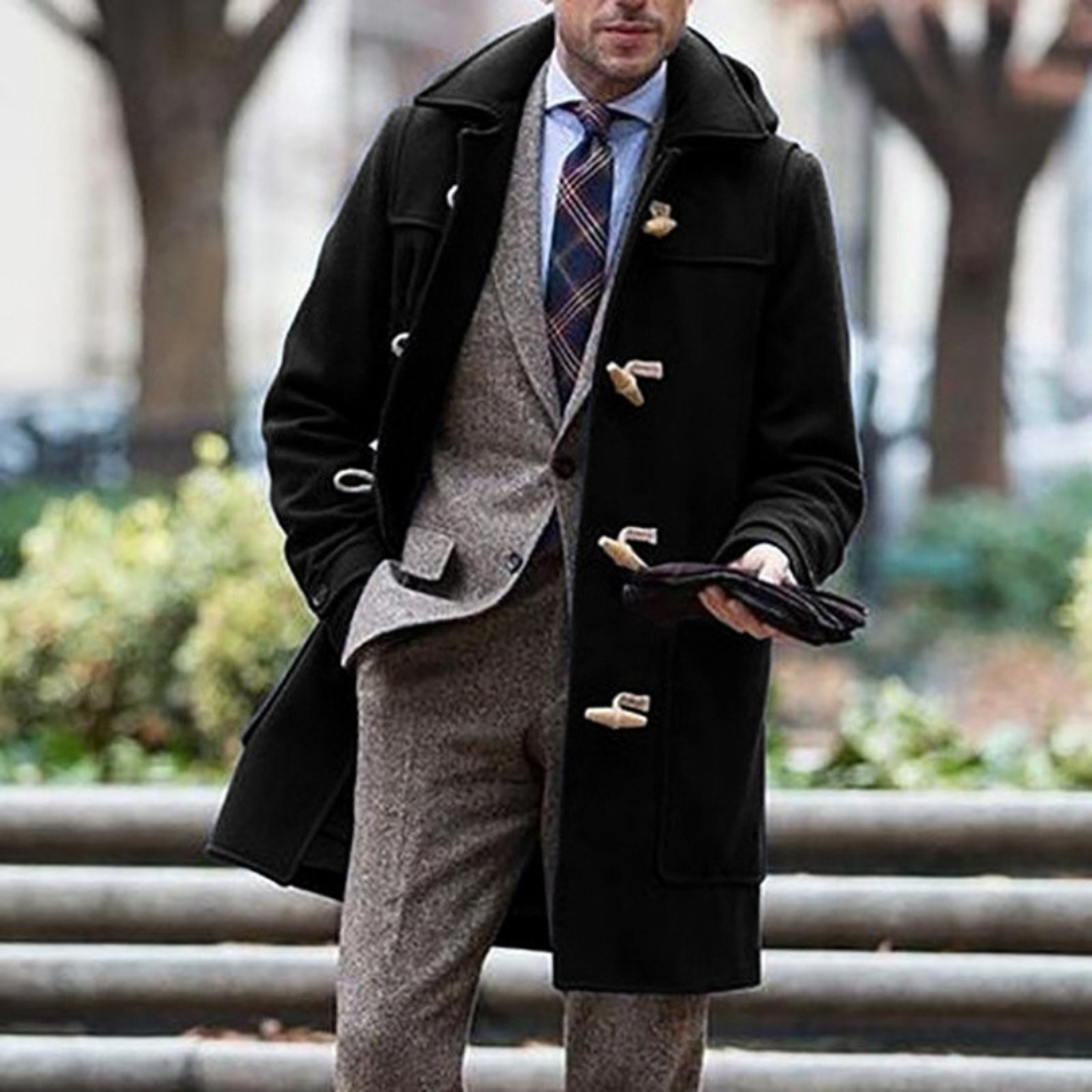 Duffle elegant classic silhouette coat for men | Armand -3