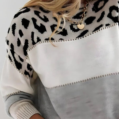 Chic bold sweater for women | Pattern Leopard -2