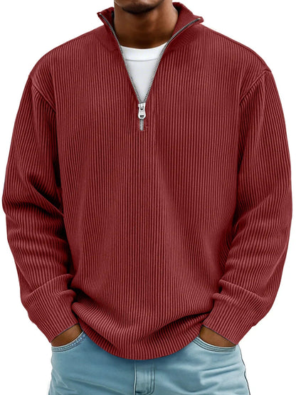 Demi-zip elegant sweater for men | Eldon -2