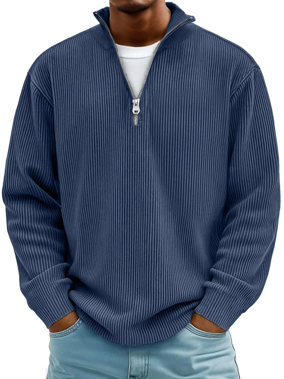 Demi-zip elegant sweater for men | Eldon -6